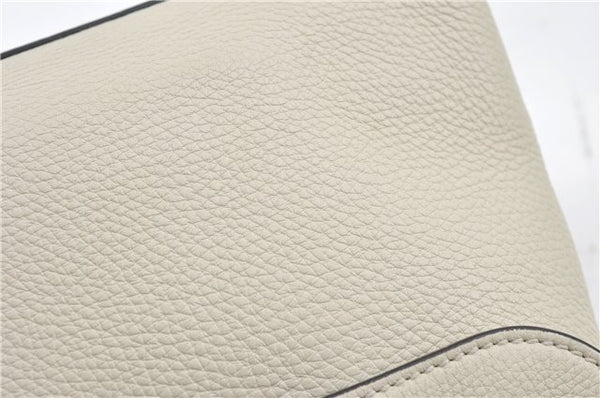 Authentic GUCCI Bamboo 2way Shoulder Hand Bag Purse Leather 392013 White J4297