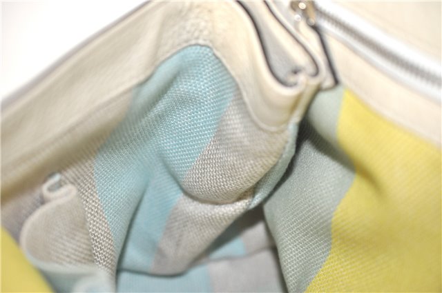 Authentic GUCCI Bamboo 2way Shoulder Hand Bag Purse Leather 392013 White J4297