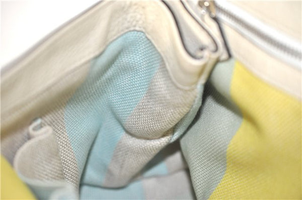 Authentic GUCCI Bamboo 2way Shoulder Hand Bag Purse Leather 392013 White J4297