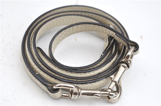 Authentic GUCCI Bamboo 2way Shoulder Hand Bag Purse Leather 392013 White J4297