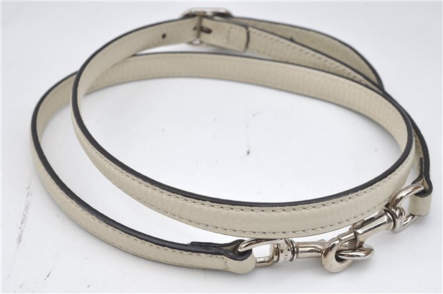 Authentic GUCCI Bamboo 2way Shoulder Hand Bag Purse Leather 392013 White J4297