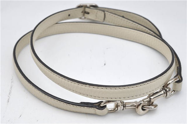 Authentic GUCCI Bamboo 2way Shoulder Hand Bag Purse Leather 392013 White J4297