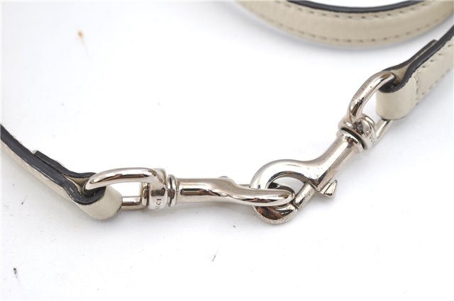 Authentic GUCCI Bamboo 2way Shoulder Hand Bag Purse Leather 392013 White J4297