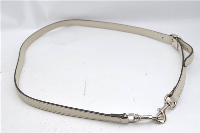 Authentic GUCCI Bamboo 2way Shoulder Hand Bag Purse Leather 392013 White J4297