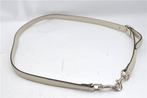 Authentic GUCCI Bamboo 2way Shoulder Hand Bag Purse Leather 392013 White J4297