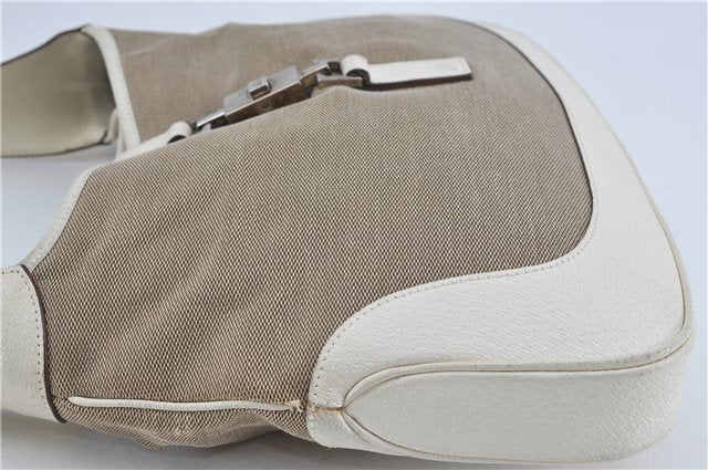 Authentic GUCCI Jackie Shoulder Hand Bag Canvas Leather 0013306 Brown J4298