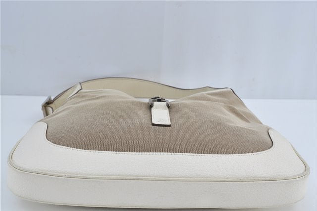 Authentic GUCCI Jackie Shoulder Hand Bag Canvas Leather 0013306 Brown J4298
