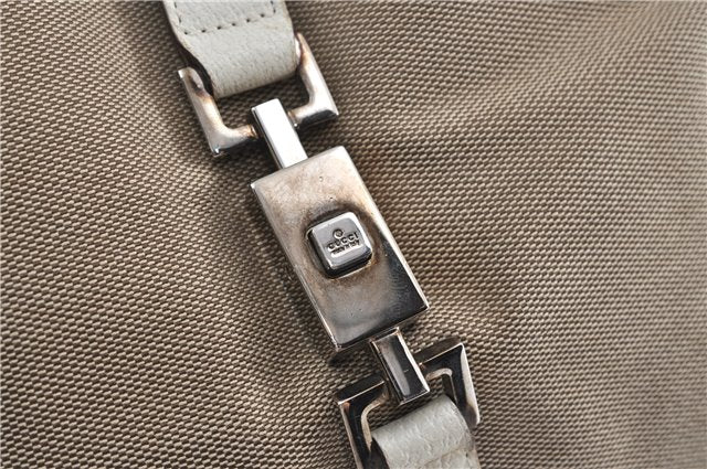 Authentic GUCCI Jackie Shoulder Hand Bag Canvas Leather 0013306 Brown J4298