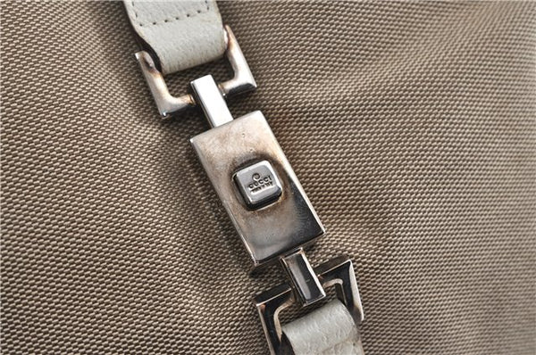 Authentic GUCCI Jackie Shoulder Hand Bag Canvas Leather 0013306 Brown J4298