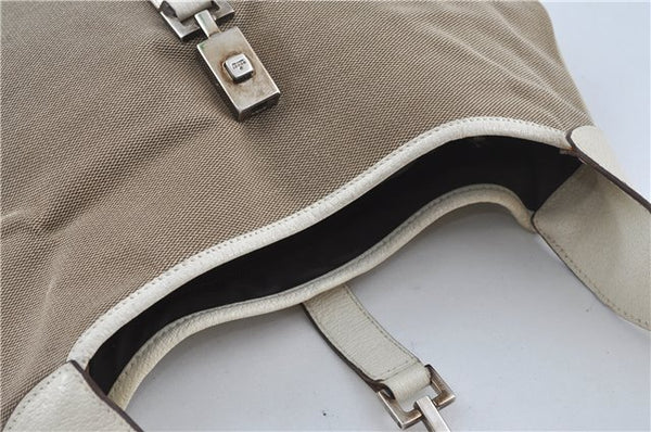 Authentic GUCCI Jackie Shoulder Hand Bag Canvas Leather 0013306 Brown J4298