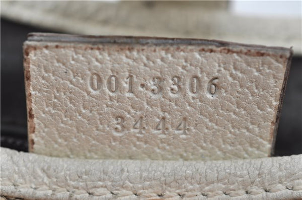 Authentic GUCCI Jackie Shoulder Hand Bag Canvas Leather 0013306 Brown J4298