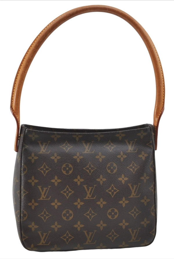 Authentic Louis Vuitton Monogram Looping MM Shoulder Bag M51146 LV J4300