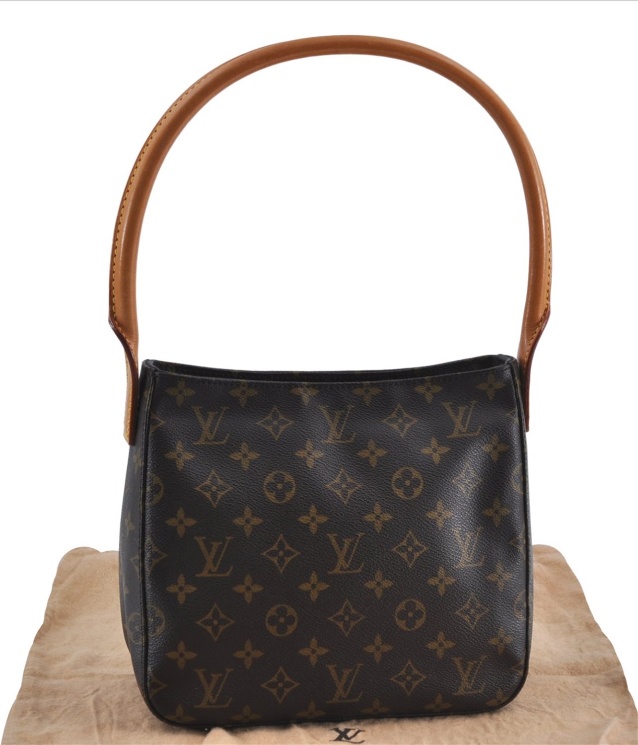 Authentic Louis Vuitton Monogram Looping MM Shoulder Bag M51146 LV J4301