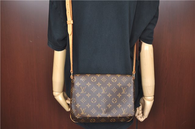 Authentic Louis Vuitton Monogram Musette Tango M51388 Shoulder Cross Bag J4313