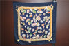 Authentic HERMES Carre 90 Scarf "COUVEE D'HERMES" Silk Nav Blue J4324