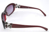 Auth CHANEL Sunglasses Rhinestone CC Logos CoCo Mark Plastic Bordeaux Red J4328
