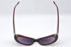 Auth CHANEL Sunglasses Rhinestone CC Logos CoCo Mark Plastic Bordeaux Red J4328