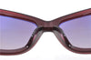 Auth CHANEL Sunglasses Rhinestone CC Logos CoCo Mark Plastic Bordeaux Red J4328