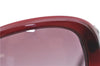 Auth CHANEL Sunglasses Rhinestone CC Logos CoCo Mark Plastic Bordeaux Red J4328