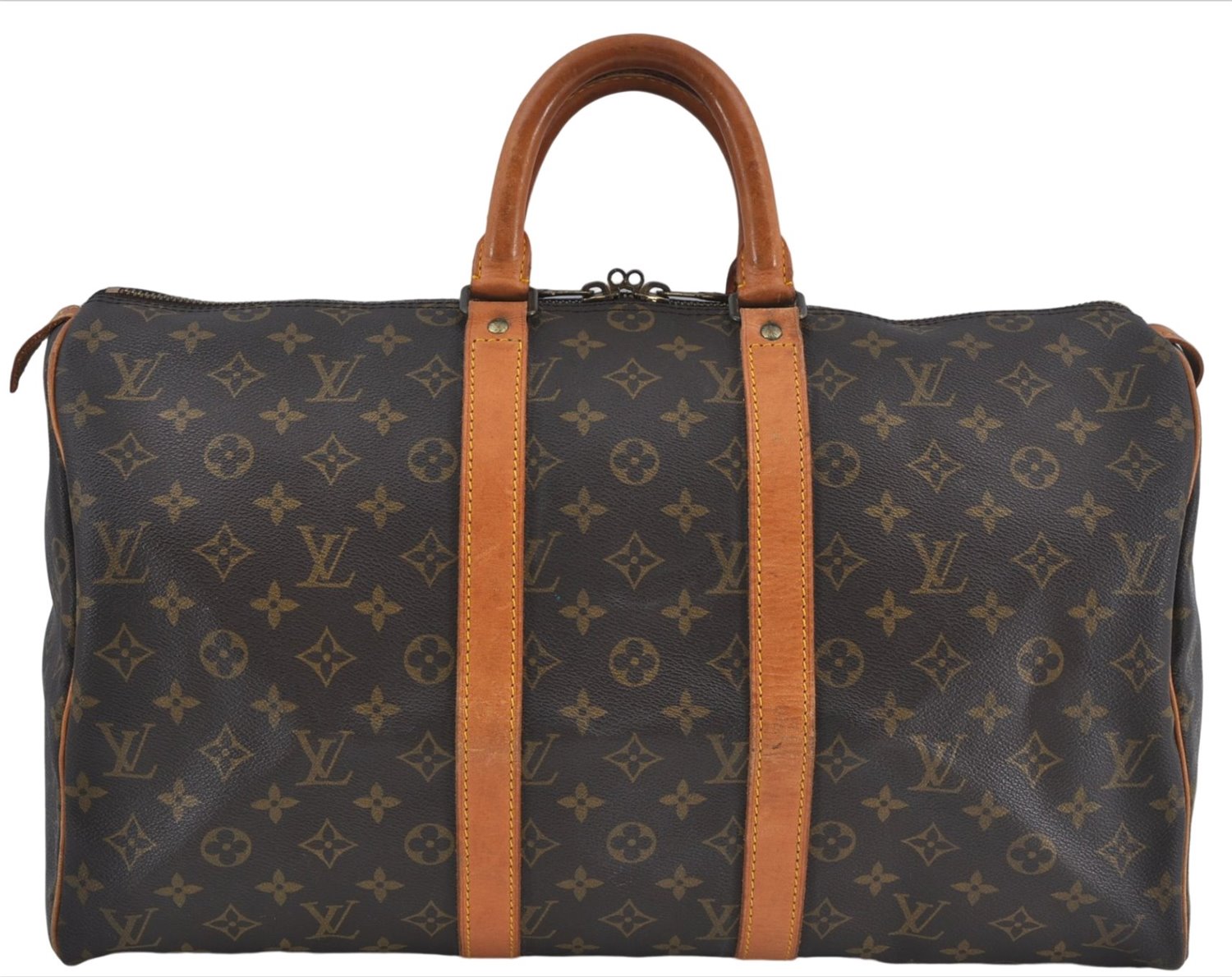 Authentic Louis Vuitton Monogram Keepall 45 Travel Boston Bag M41428 LV J4336