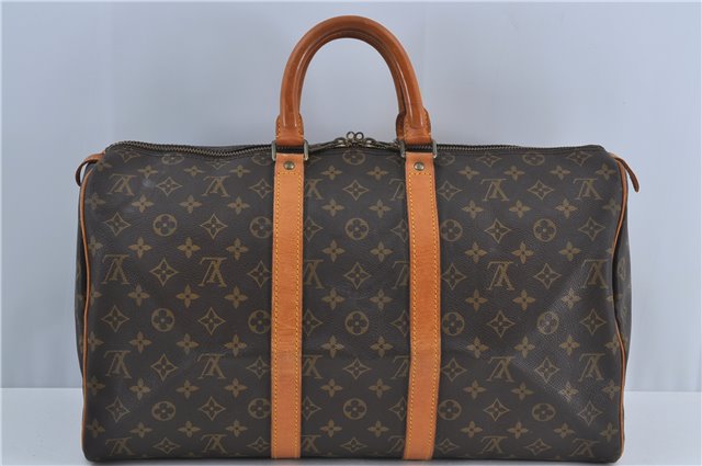 Authentic Louis Vuitton Monogram Keepall 45 Travel Boston Bag M41428 LV J4336