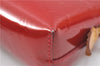 Authentic Louis Vuitton Vernis Pochette Cosmetic Pouch Red M91496 LV J4345