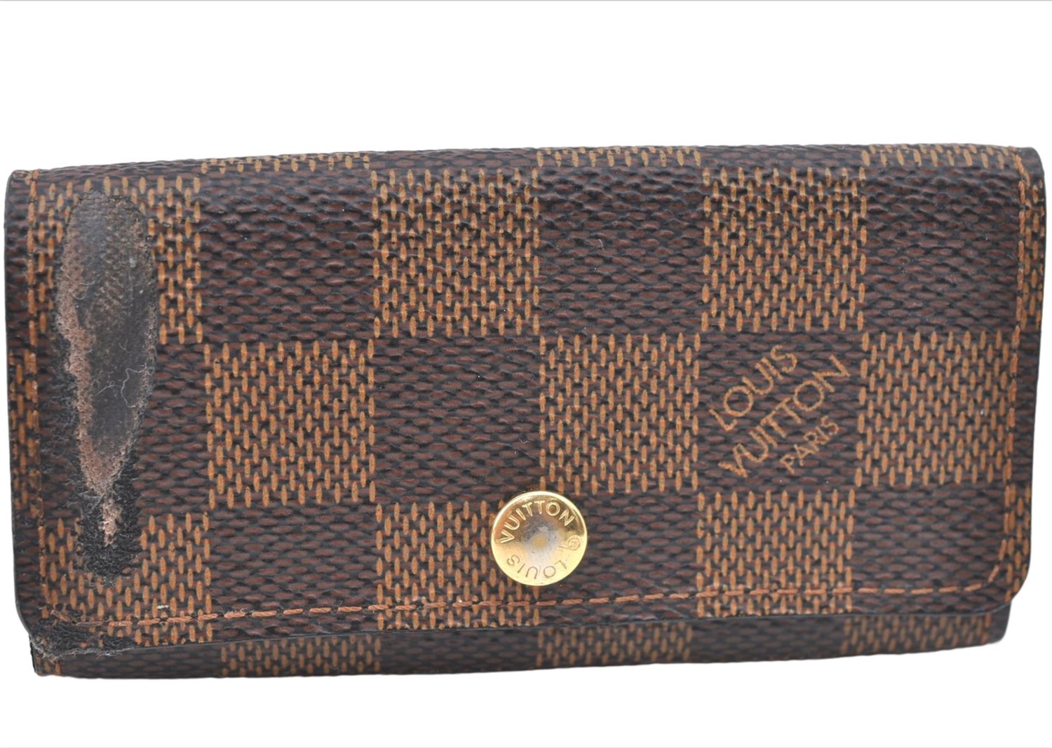 Authentic Louis Vuitton Damier Multicles 4 Key Case Holder N62631 LV J4392
