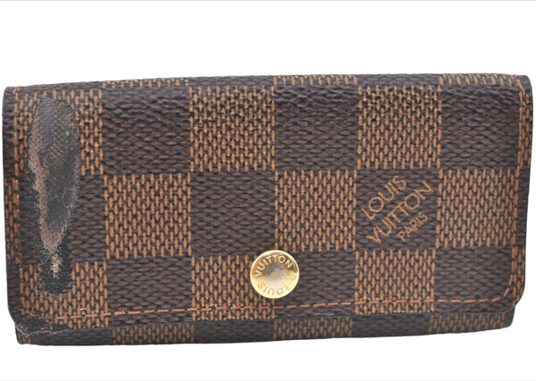 Authentic Louis Vuitton Damier Multicles 4 Key Case Holder N62631 LV J4392