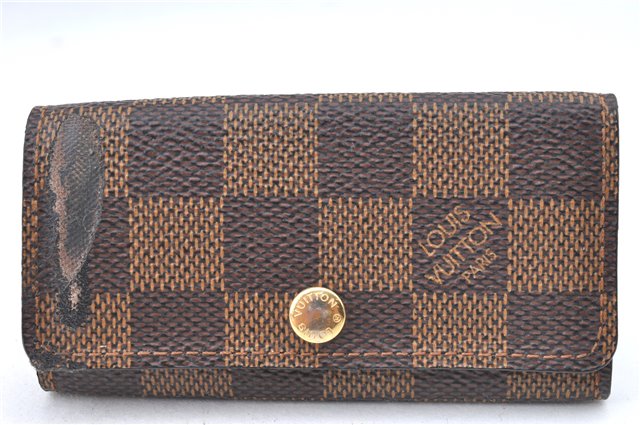 Authentic Louis Vuitton Damier Multicles 4 Key Case Holder N62631 LV J4392