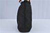 Authentic GUCCI Bamboo Hand Bag Purse Nylon Leather Black J4394