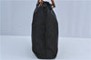 Authentic GUCCI Bamboo Hand Bag Purse Nylon Leather Black J4394