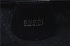 Authentic GUCCI Bamboo Hand Bag Purse Nylon Leather Black J4394