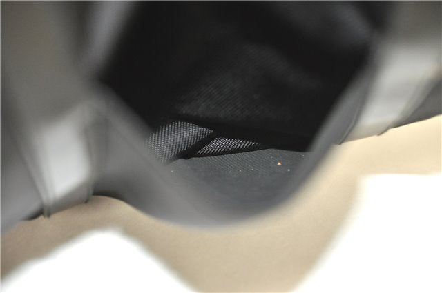 Authentic GUCCI Bamboo Hand Bag Purse Nylon Leather Black J4394