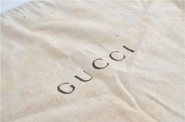 Authentic GUCCI Bamboo Hand Bag Purse Nylon Leather Black J4394