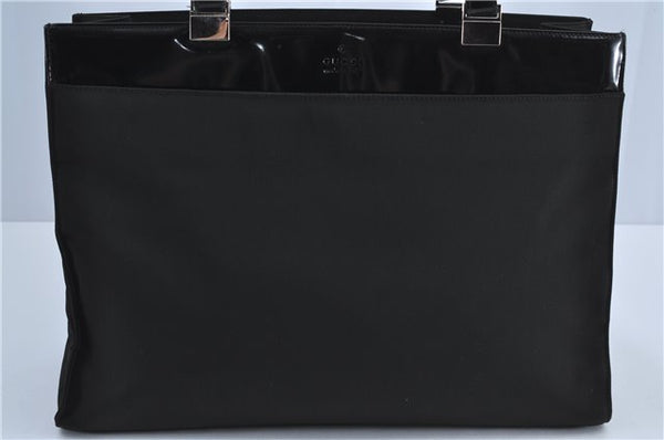 Authentic GUCCI Shoulder Hand Bag Purse Nylon Leather 0021039 Black  J4396