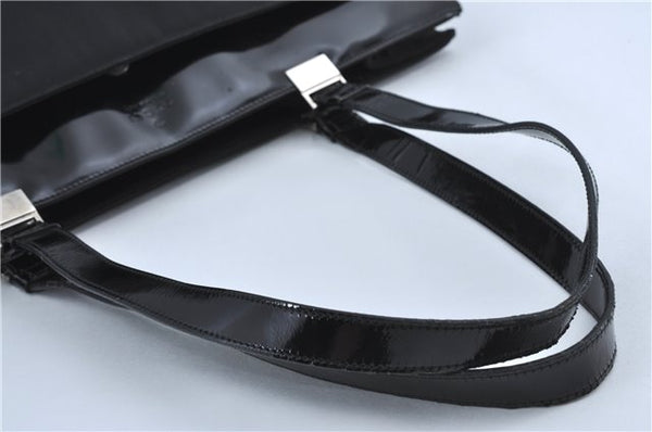 Authentic GUCCI Shoulder Hand Bag Purse Nylon Leather 0021039 Black  J4396