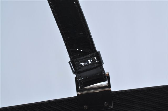 Authentic GUCCI Shoulder Hand Bag Purse Nylon Leather 0021039 Black  J4396
