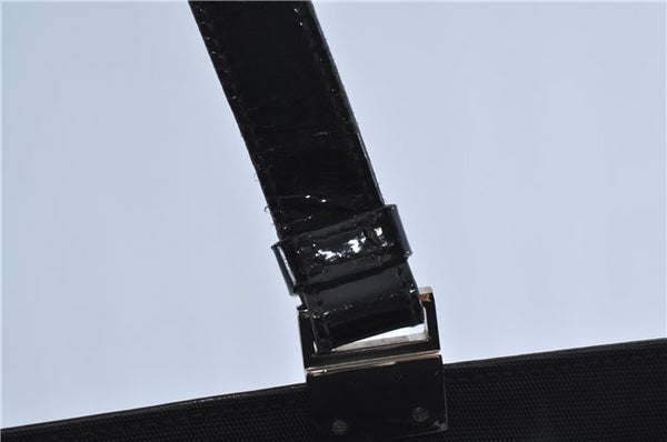 Authentic GUCCI Shoulder Hand Bag Purse Nylon Leather 0021039 Black  J4396