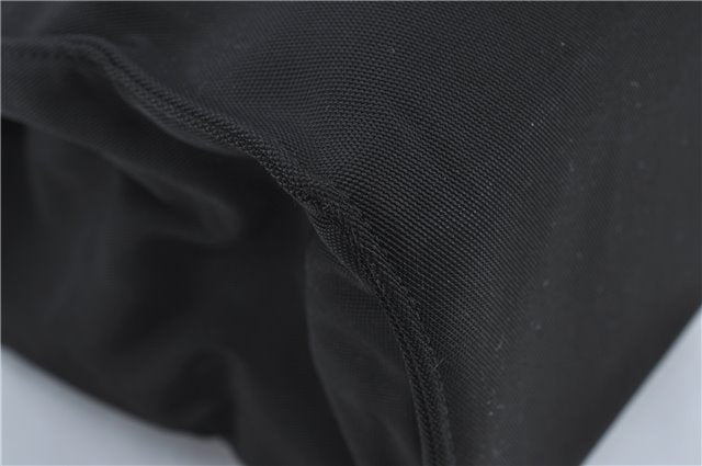 Authentic GUCCI Shoulder Hand Bag Purse Nylon Leather 0021039 Black  J4396