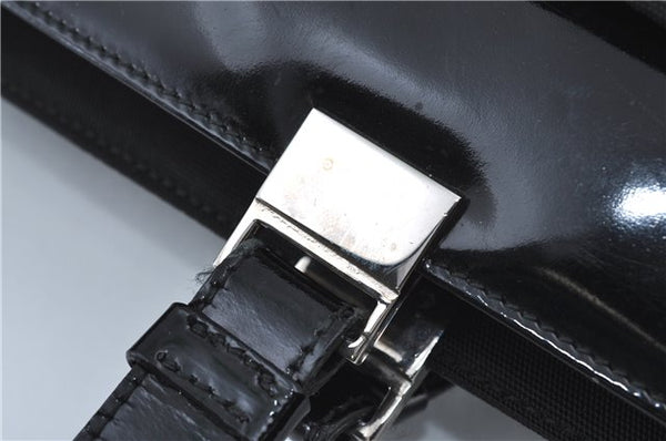 Authentic GUCCI Shoulder Hand Bag Purse Nylon Leather 0021039 Black  J4396