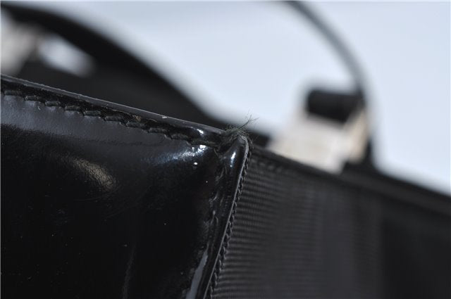 Authentic GUCCI Shoulder Hand Bag Purse Nylon Leather 0021039 Black  J4396