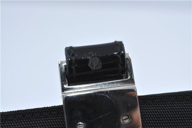 Authentic GUCCI Shoulder Hand Bag Purse Nylon Leather 0021039 Black  J4396