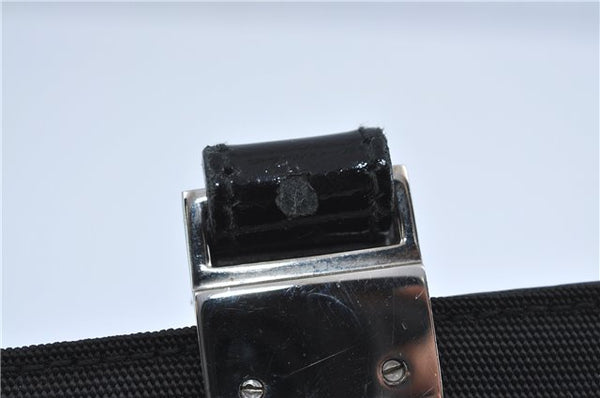 Authentic GUCCI Shoulder Hand Bag Purse Nylon Leather 0021039 Black  J4396