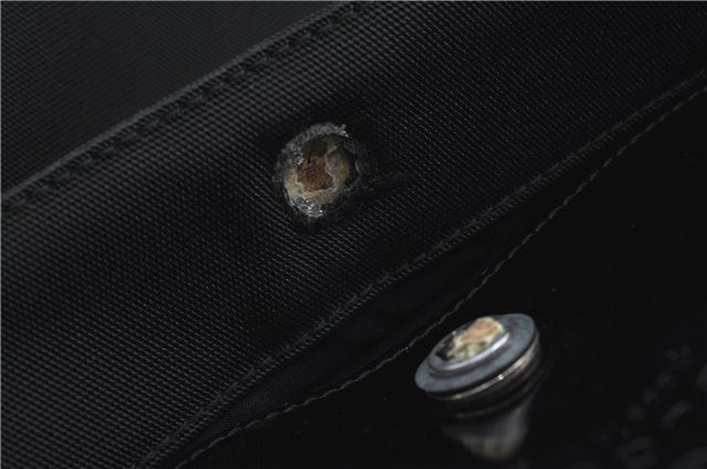 Authentic GUCCI Shoulder Hand Bag Purse Nylon Leather 0021039 Black  J4396