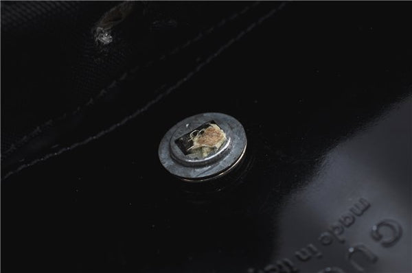 Authentic GUCCI Shoulder Hand Bag Purse Nylon Leather 0021039 Black  J4396