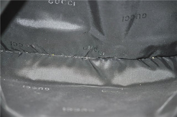 Authentic GUCCI Shoulder Hand Bag Purse Nylon Leather 0021039 Black  J4396