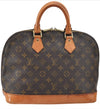Authentic Louis Vuitton Monogram Alma Hand Bag Purse M51130 LV J4441