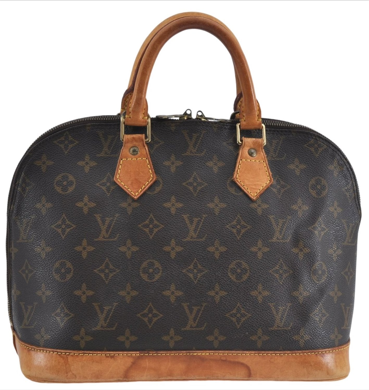 Authentic Louis Vuitton Monogram Alma Hand Bag Purse M51130 LV J4442