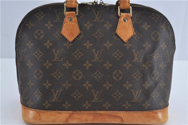 Authentic Louis Vuitton Monogram Alma Hand Bag Purse M51130 LV J4442