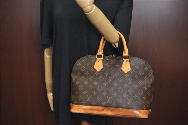 Authentic Louis Vuitton Monogram Alma Hand Bag Purse M51130 LV J4442
